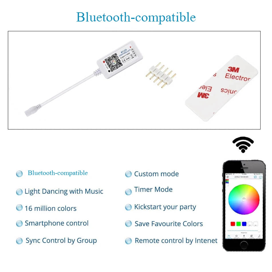 Smart Wifi LED Strip Controller - Google Home / Alexa compatible