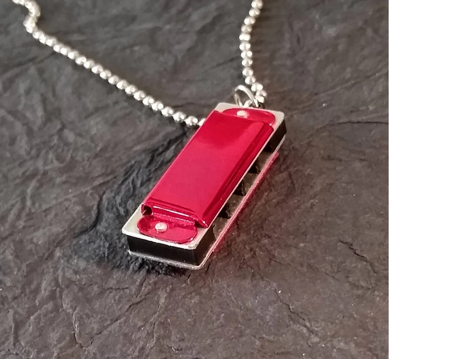 Mini Harmonica 8 Tone Necklace for Woman and Men