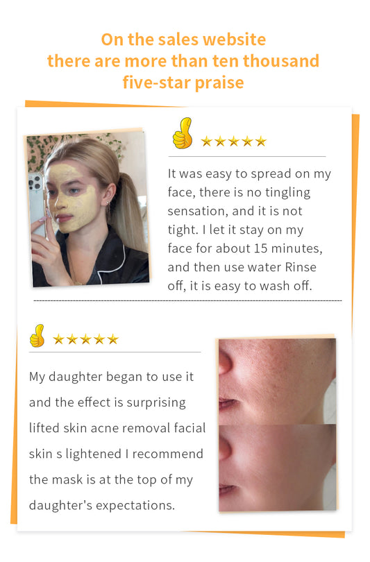 Suavasine Vitamin C, Aloe & Turmeric Clay Face Mask – Deep Cleansing, Repairing & Anti-Aging Skincare