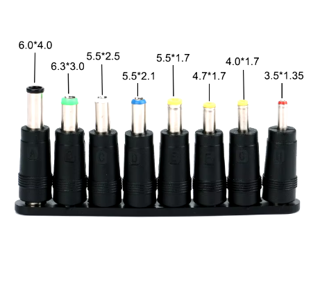 Power Plug Converter Adapter For Laptop 8Pcs Set DC 5.5*2.1mm