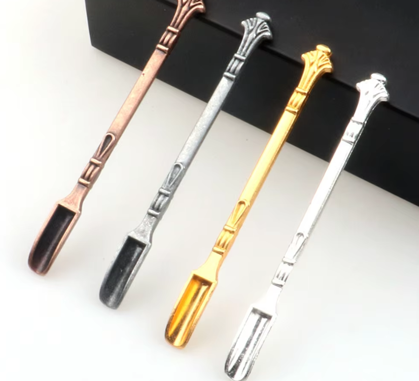 Mini Metal Coffee Powder Spoon Shovel Multifunction Copper Scoop Tableware Vintage Royal Ornament Shovel Tiny Spoon For Kitchen