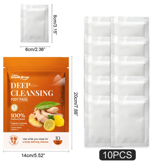 Detox Foot Patches with Ginger & Bamboo – Natural Cleansing & Health Pads for Better Sleep & Wellness