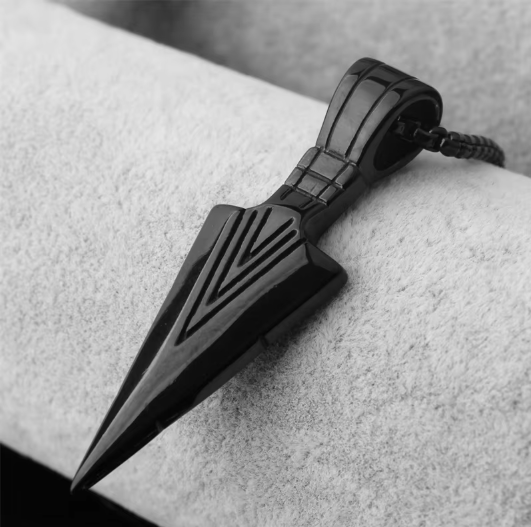 Men's Necklace Stainless Steel Metal Arrow Pendant Jewelry Chain