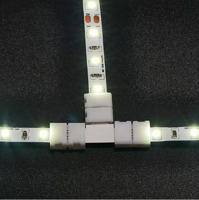 Solderless RGB LED Light Strip Connector 4pin 10mm Unwired Gapless Adapter Terminal Extension For SMD 5050 Multicolor Strip