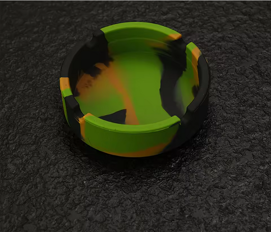 Portable Fluorescent Luminous Ashtray Anti-Scalding Cigarette Holder Eco-Friendly Soft Round Silicone Ashtray Ash Tray Holder
