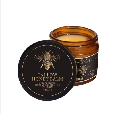 Grass-Fed Beef Tallow & Raw Honey Balm – All-Natural Moisturizing Cream for Soft, Healthy Skin