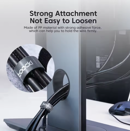 Toocki Cable Organizer & Cord Winder – USB Cable Holder, Earphone & Mouse Wire Management Clips – Compatible with iPhone, Samsung, Android