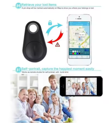 Mini Bluetooth GPS Tracker – Anti-Lost Key Finder for Wallet, Keys, Pets, Kids & Bags | Smart Tag Locator with Alarm