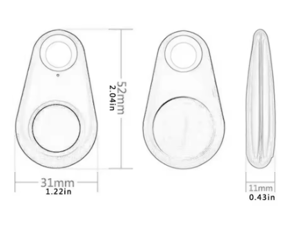 Mini Bluetooth GPS Tracker – Anti-Lost Key Finder for Wallet, Keys, Pets, Kids & Bags | Smart Tag Locator with Alarm