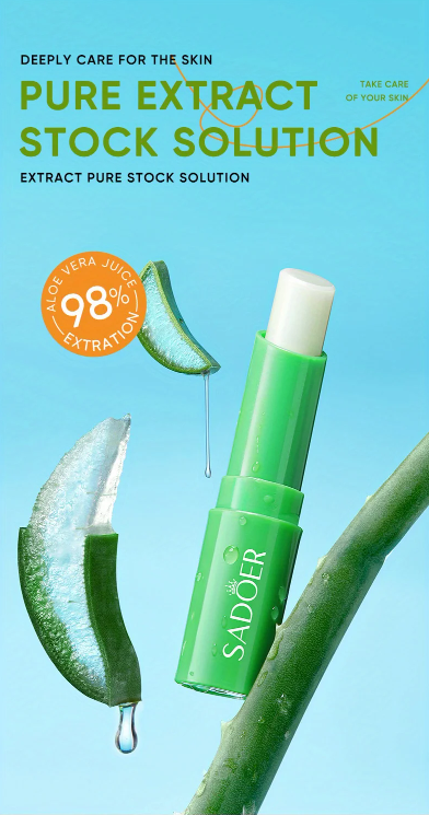 Hydrating Lip Balm with Aloe – Nourishing, Moisturizing & Crack Repair for Dry Lips | Gentle & Non-Irritating Formula