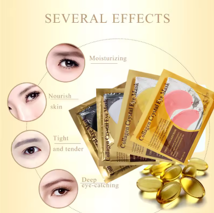 10 Pairs Gold Collagen Under Eye Masks – Nourishing, Hydrating & Anti-Wrinkle Patches