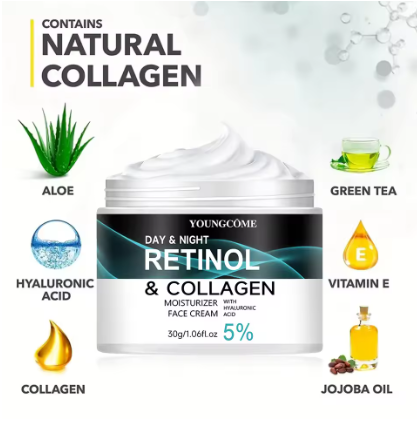 60g Retinol Cream by YOUNGCOME-  Anti-Aging Moisturizer for Firm, Radiant Skin