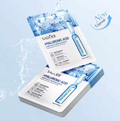 5pcs SAODER Hyaluronic Acid Face Masks – Hydrating, Firming & Moisturizing Facial Skincare