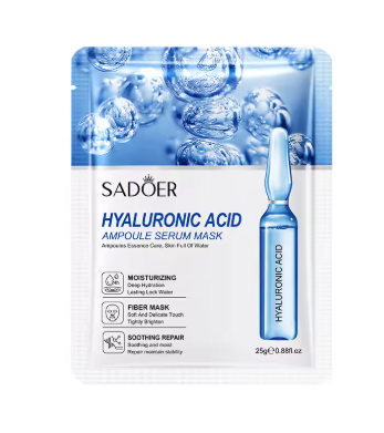 5pcs SAODER Hyaluronic Acid Face Masks – Hydrating, Firming & Moisturizing Facial Skincare