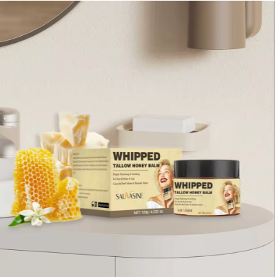 Suavasine Aqua-Based Whipped Tallow & Honey Cleansing Balm – Hydrating Cream for Dry Skin Relief