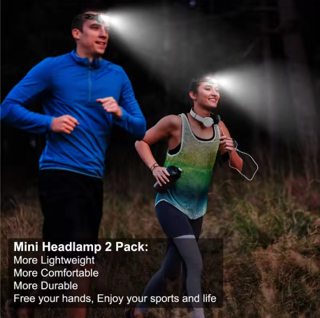 8-Mode LED Headlamp with Motion Sensor – Hands-Free COB Flashlight Torch for Camping & Fishing