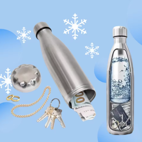 Secret Stash Water Bottle – 750ml Diversion Safe with Hidden Pill & Cash Storage