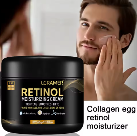Men’s Retinol Face Moisturizer – Anti-Wrinkle, Hydrating & Pore-Refining Cream