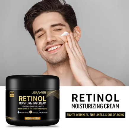 Men’s Retinol Face Moisturizer – Anti-Wrinkle, Hydrating & Pore-Refining Cream
