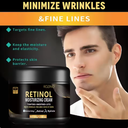 Men’s Retinol Face Moisturizer – Anti-Wrinkle, Hydrating & Pore-Refining Cream