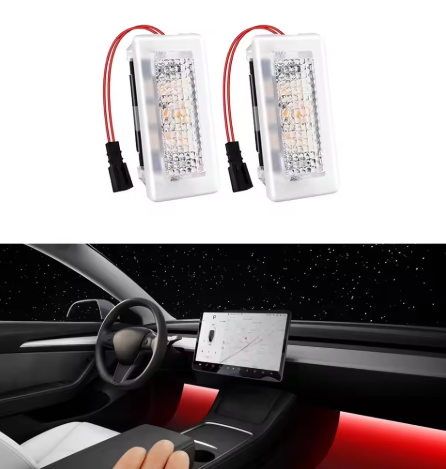 Tesla Model 3 & Model Y Footwell LED Lights – Ultra-Bright Interior Lighting Kit