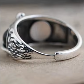 Silver Owls eyes Ring Adjustable Gift (Woman's & Men's Jewellery)