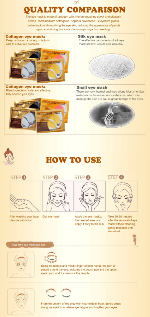 10 Pairs Gold Collagen Under Eye Masks – Nourishing, Hydrating & Anti-Wrinkle Patches