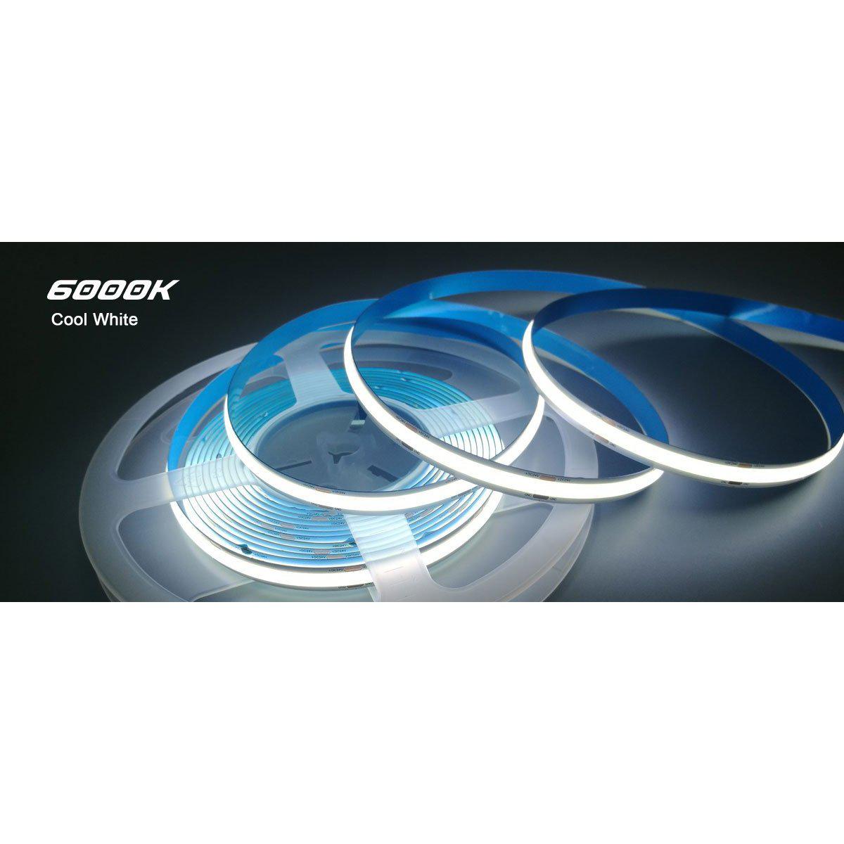 LED Solid Light Strip - COB 12V 480led/m (2400 LED's)-Sparts NZ