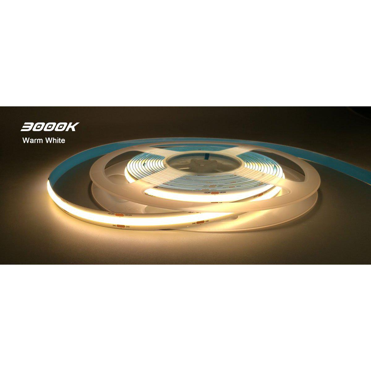 LED Solid Light Strip - COB 12V 480led/m (2400 LED's)-Sparts NZ