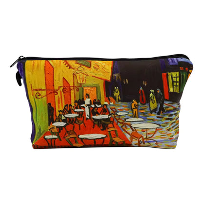 Van Gogh Starry Night Cosmetic Organizer Bag – Women’s Makeup & Travel Pouch / Multifunction Pencil Case