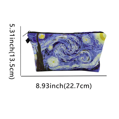 Van Gogh Starry Night Cosmetic Organizer Bag – Women’s Makeup & Travel Pouch / Multifunction Pencil Case