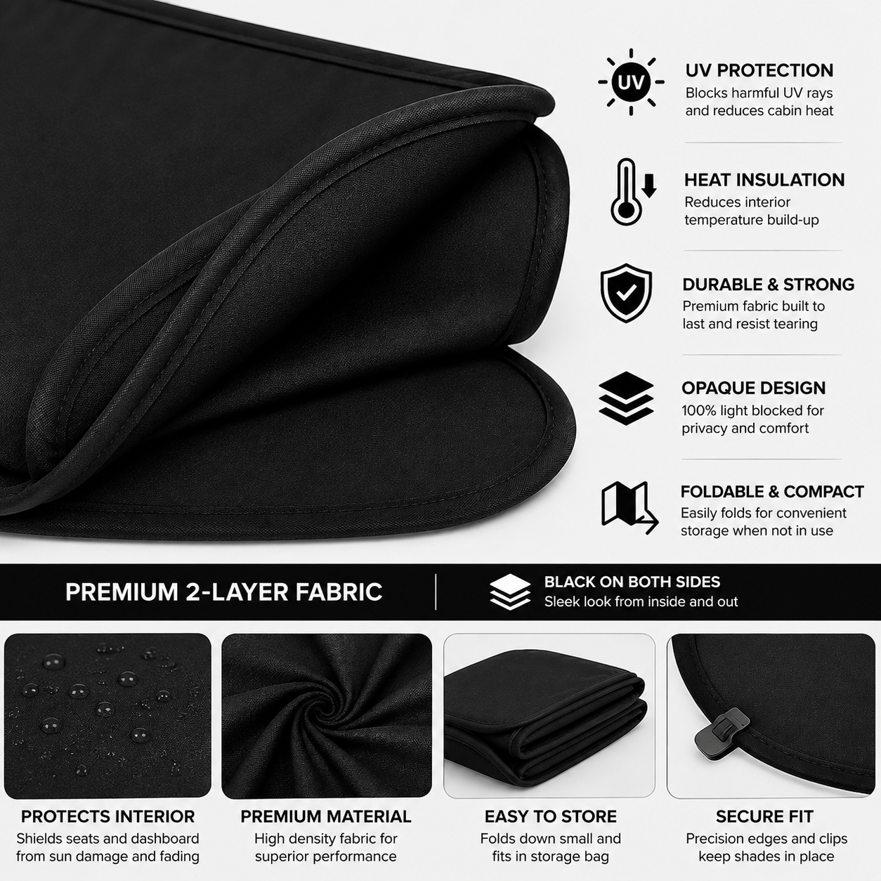 Tesla Sunroof Sun Shade – Front & Rear Set