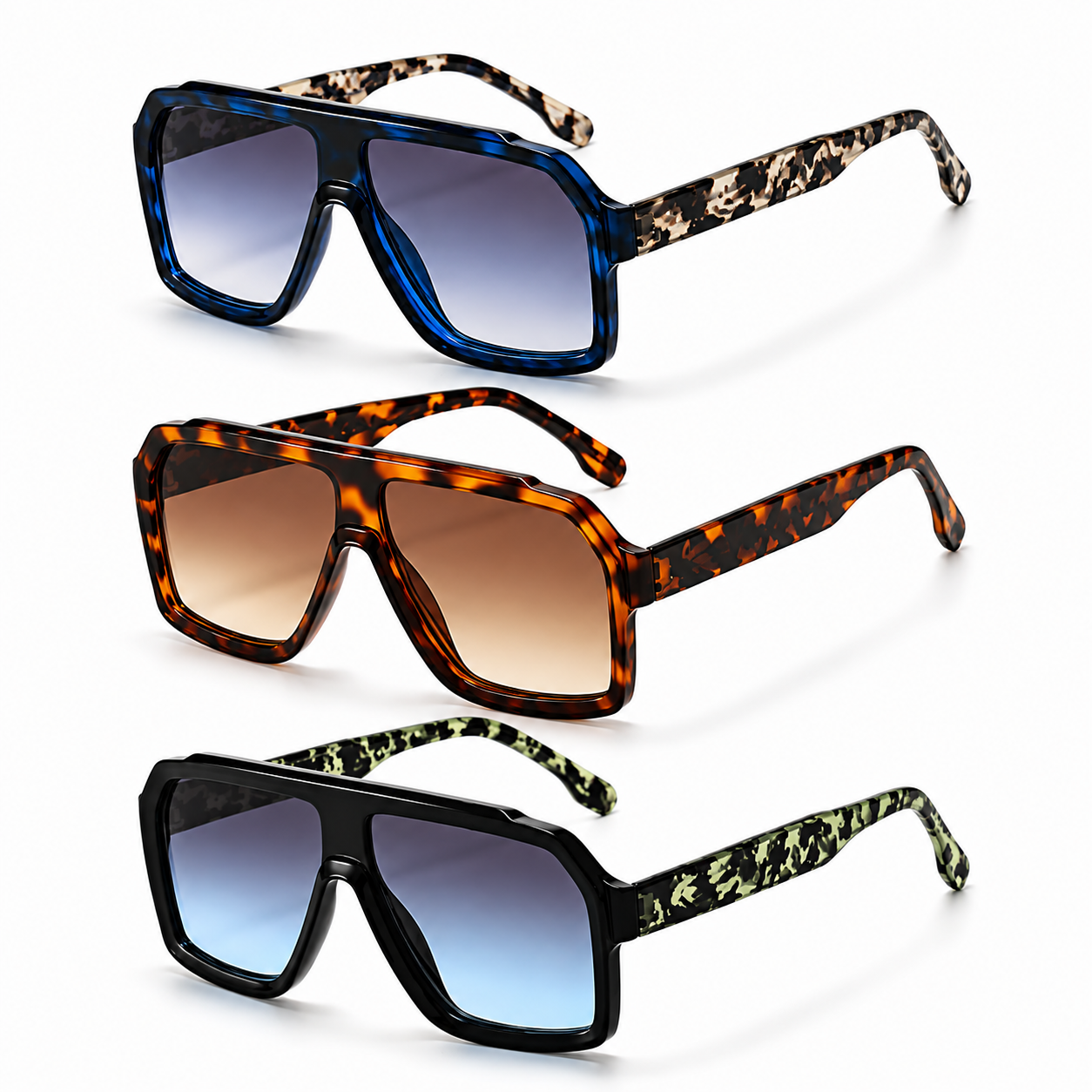 Unisex Square Cat Eye Sunglasses – Vintage UV400 Fashion Eyewear
