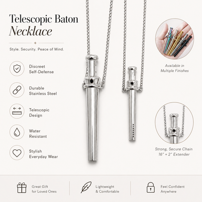 “Future Spoons” Stainless Steel Telescopic Necklace Pendant