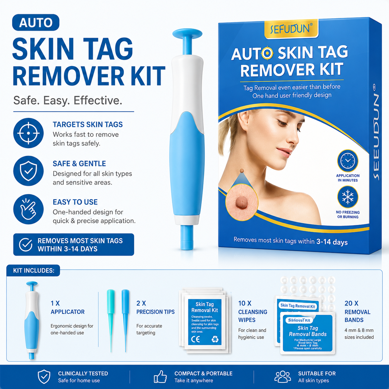 Cosmetic Tag Looping Applicator Kit – Double-Head Precision Band Placement Tool