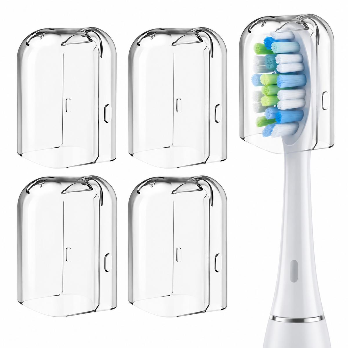 Toothbrush Head Protective Caps Compatible with Philips Sonicare Electric Toothbrush Heads – 4 Pack