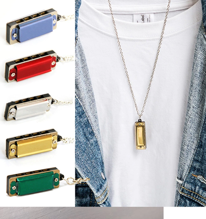 Mini Harmonica Necklace – 8 Tone Pendant for Men & Women