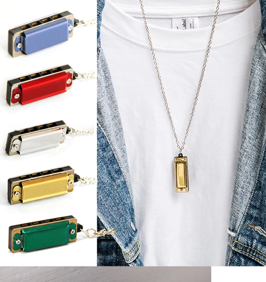 Mini Harmonica 8 Tone Necklace for Woman and Men