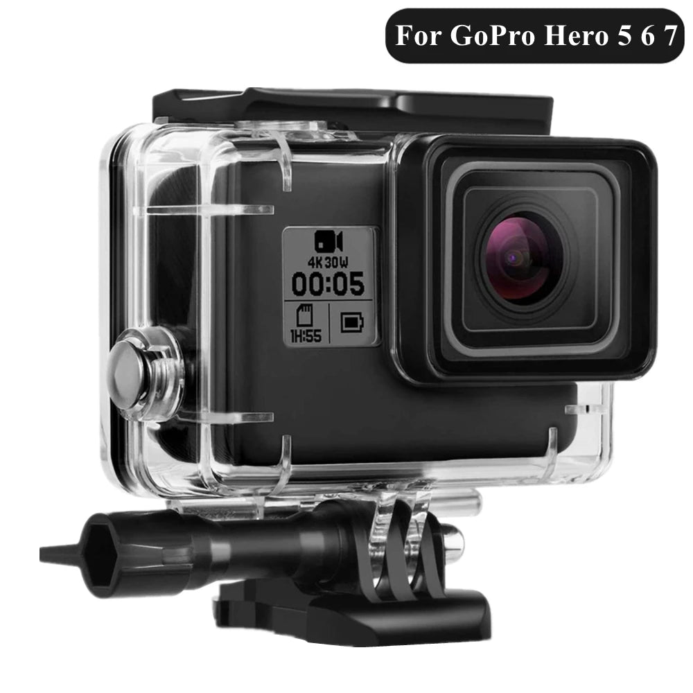 GoPro HERO camera fitted inside the waterproof housing