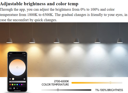 Smart Light Bulb with Bluetooth and WIFI (Screw fitting)