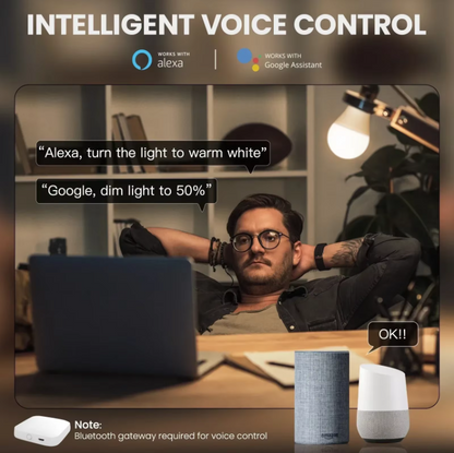 Smart Light Bulb with Bluetooth and WIFI (Screw fitting)