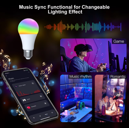 Smart Light Bulb with Bluetooth and WIFI (Screw fitting)