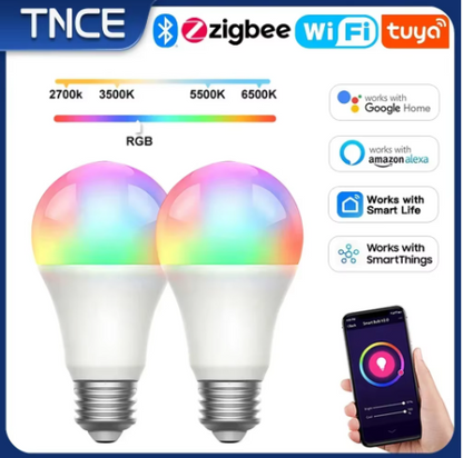 Smart Light Bulb with Bluetooth and WIFI (Screw fitting)