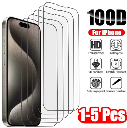 Screen Protector for IPhone 16, 16 Pro, 16 Pro Max 3 Piece Pack Tempered Glass