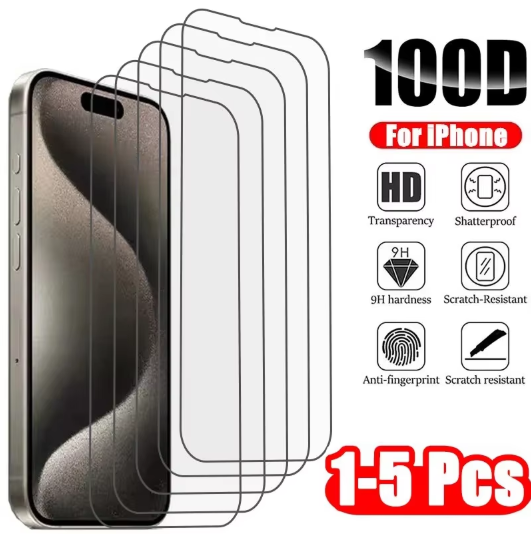 Tempered Glass for IPhone 16, 16 Pro, 16 Pro Max 3 Piece Pack