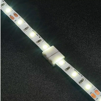 Solderless LED Strip Connector – 4-Pin 10mm & 2-Pin 8mm Clip for RGB 5050/2835 Light Strips
