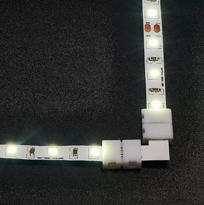 Solderless LED Strip Connector – 4-Pin 10mm & 2-Pin 8mm Clip for RGB 5050/2835 Light Strips
