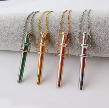 “Future Spoons” Stainless Steel Telescopic Necklace Pendant