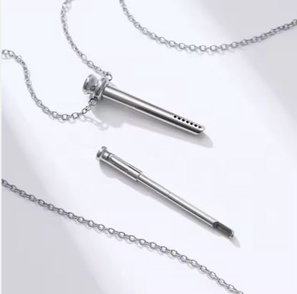 “Future Spoons” Stainless Steel Telescopic Necklace Pendant