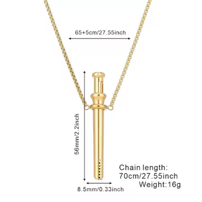 “Future Spoons” Stainless Steel Telescopic Necklace Pendant